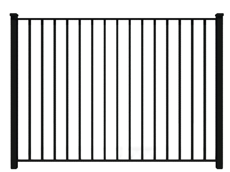 Black-2-Rail-Iron-Fence