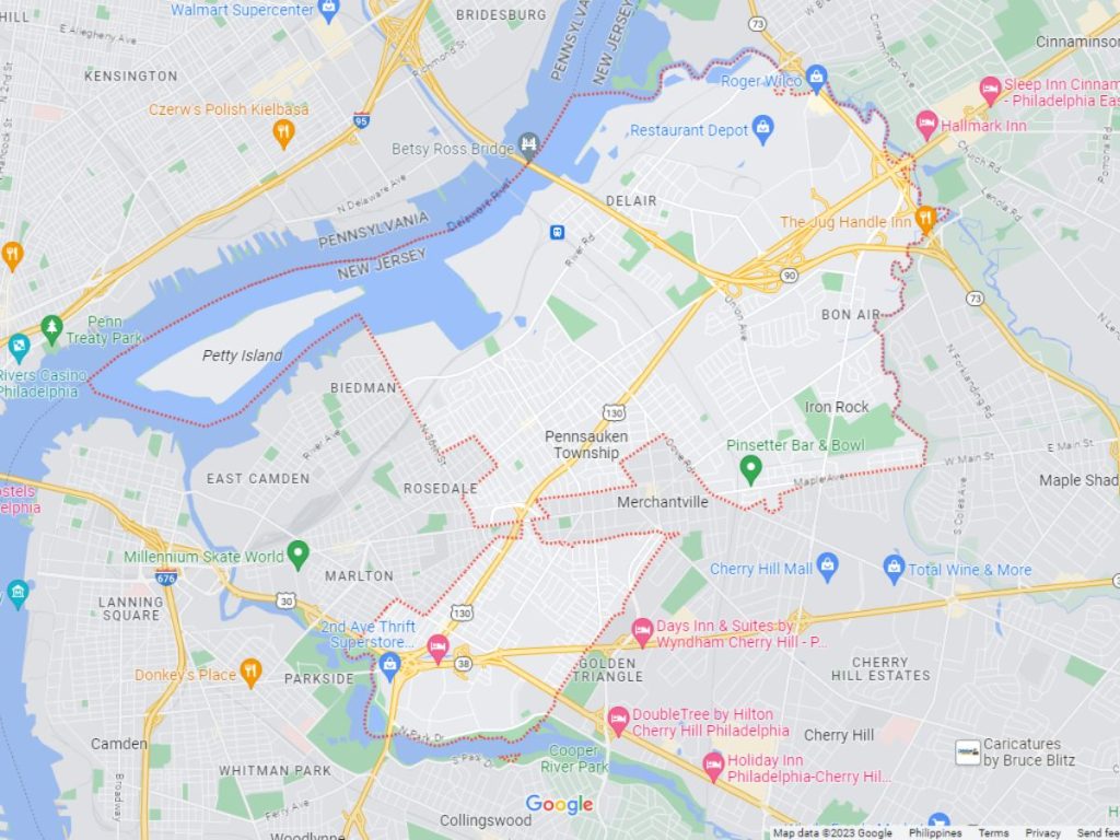 Pennsauken, NJ google map
